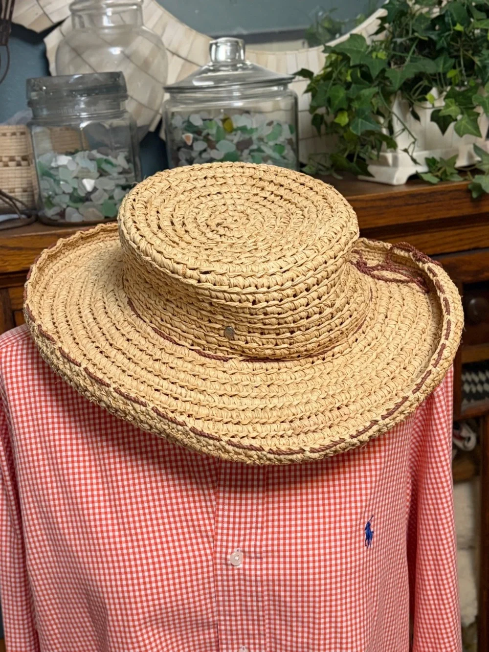 Helen Kaminski Natu Avalon Raffia Hand Made Provence Women's Sun Hat NWOT